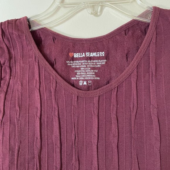 Burgundy soft blouse, Top with scrubbed material ✿ - Picture 8 of 10